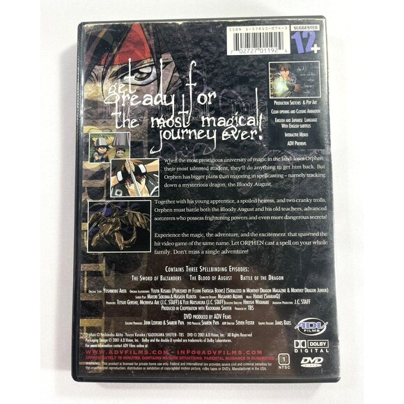 Orphen Volume 1: Spell of the Dragon Vintage 2001 DVD Tested - Picture 2 of 8